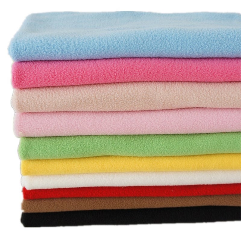 RayLineDoÂ® 10PCS 50 * 50cm Solid Color Knitted Polar Fleece Fabric Anti Pill Fabric Patchwork Polyester Plush Fleece Cloth for DIY Sewing Handmade Dolls - Image 1